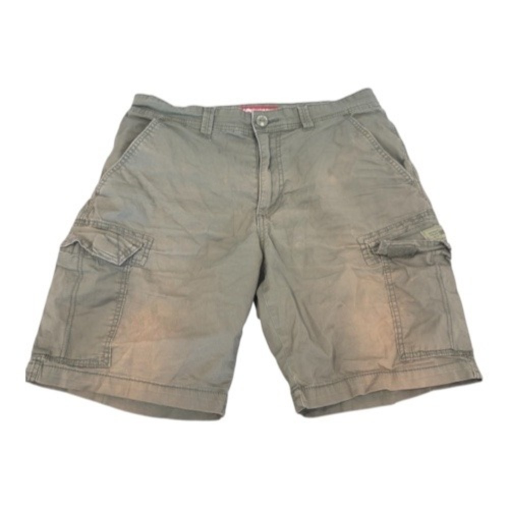 Unionbay Mens Cargo Shorts Size 32 Olive Green Cotton Blend Authentic Fit
